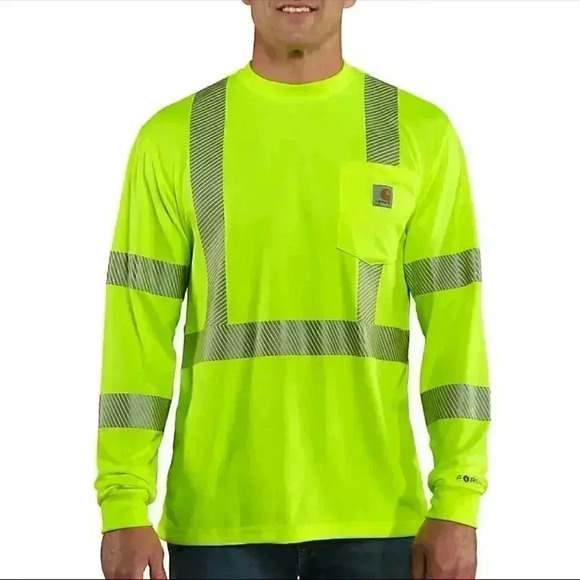 Force High-Visibility Long-Sleeved Class 3 Tshirt - Picture 1 of 8